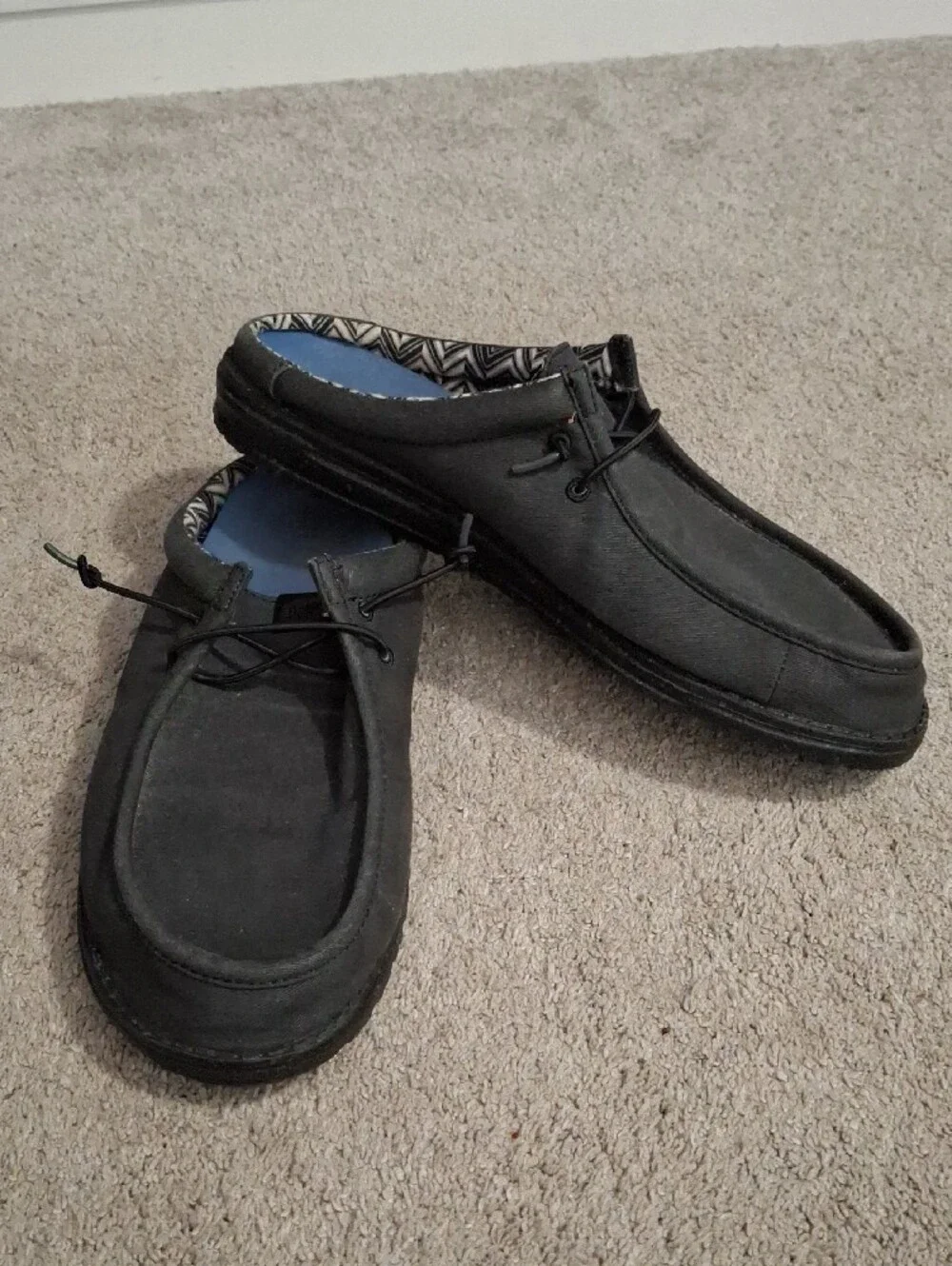 Hey Dude Wally Men's Charcoal Gray Slip-On Loafers
